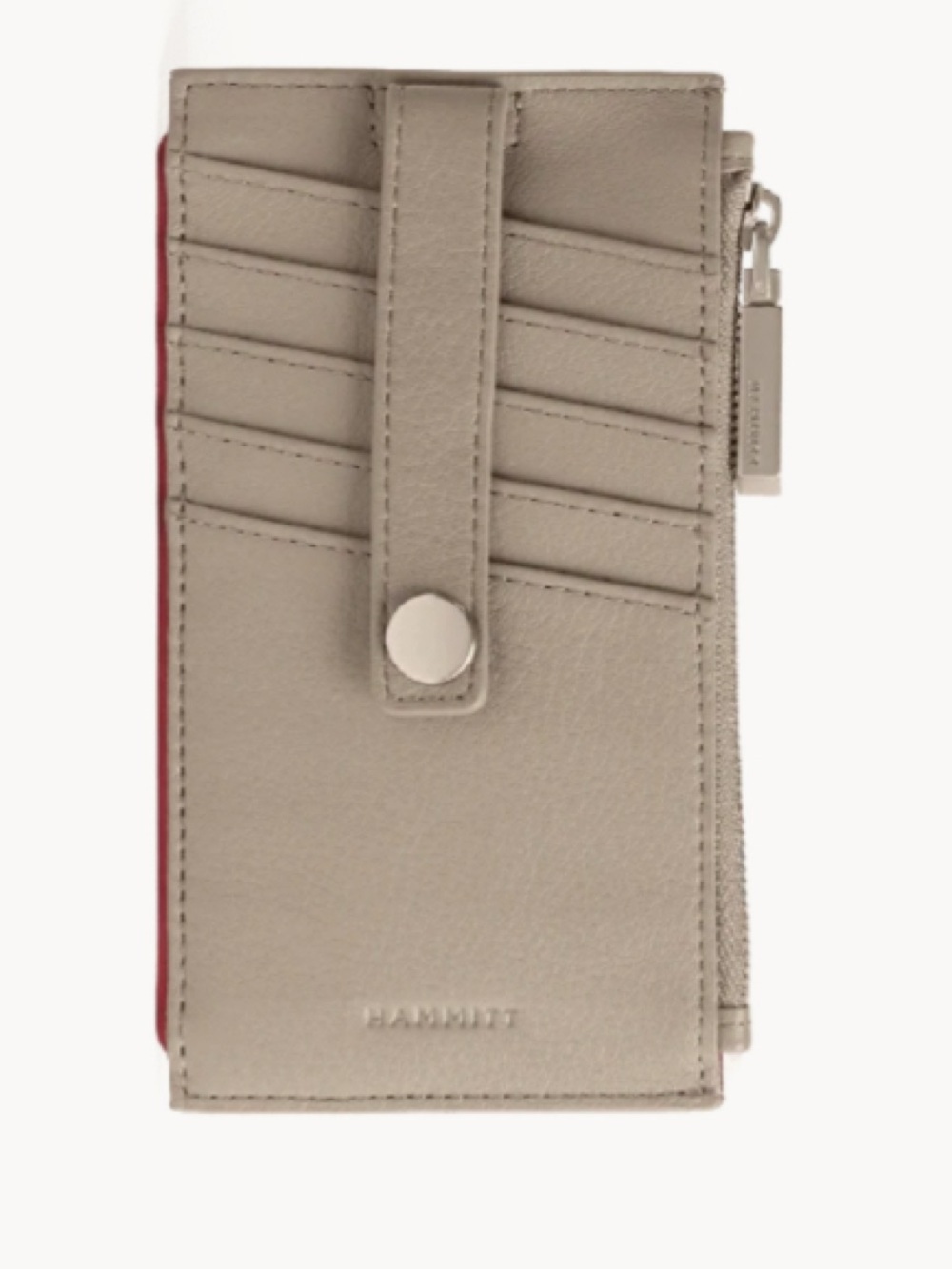 Hammitt 210 West Wallet Card Holder Pewter Pebble Brushed Nickel NWT